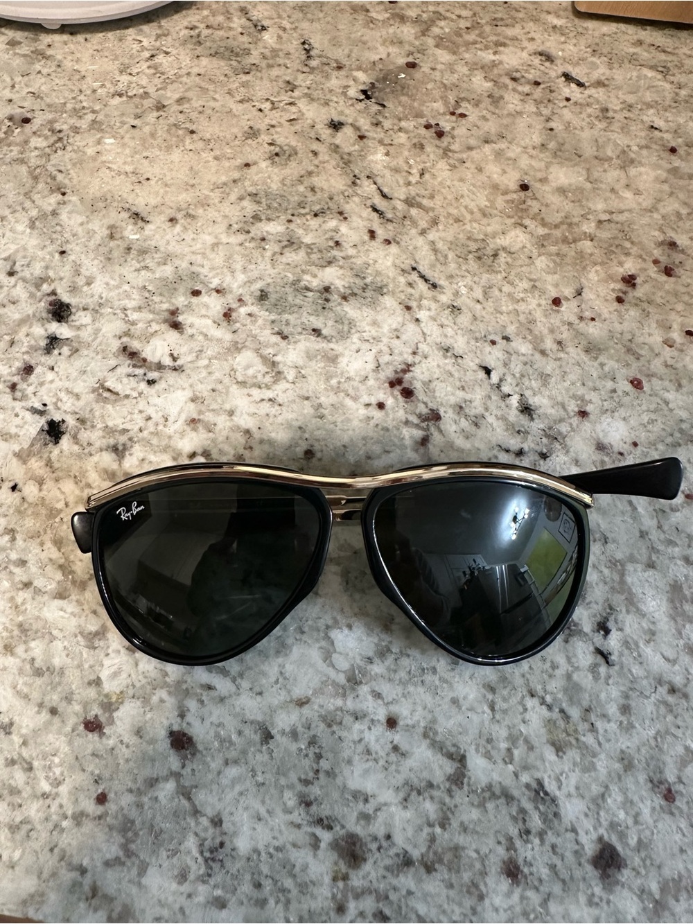 Ray-Ban Black Sunglasses with Gold Accent
